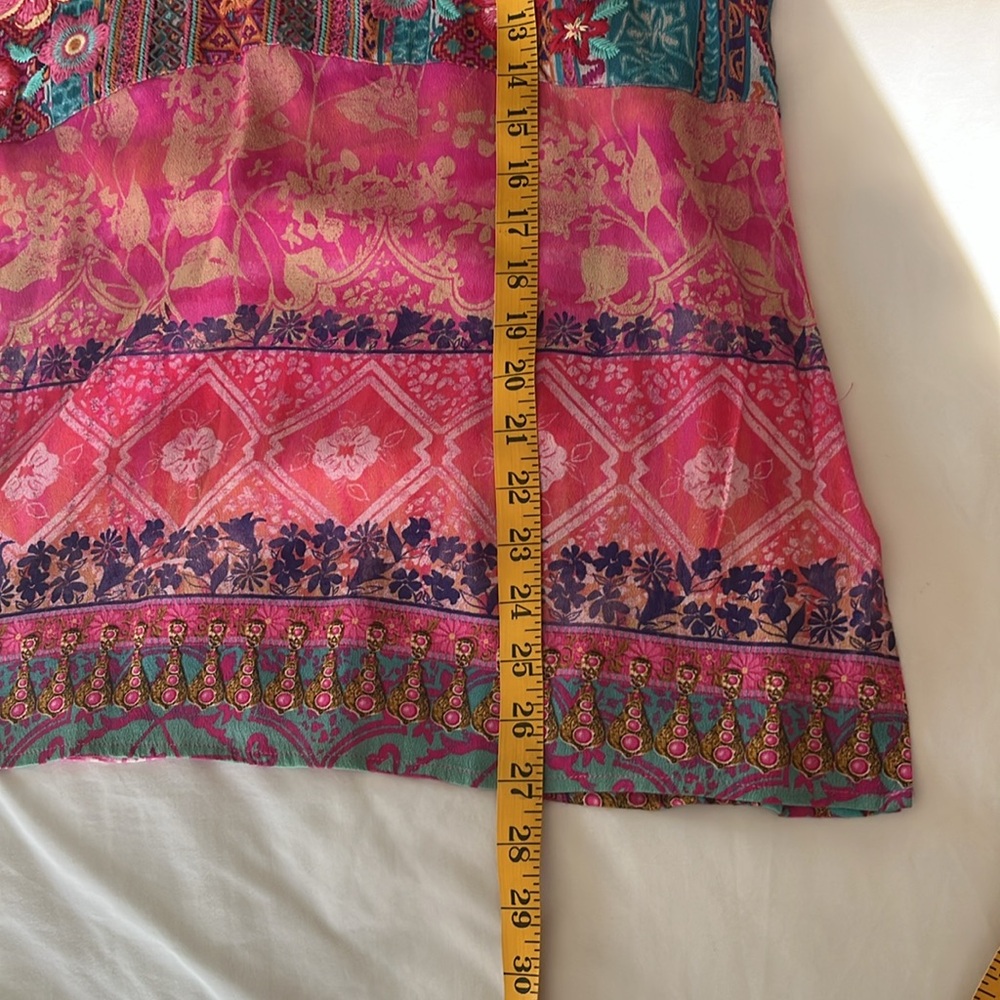 John Mark Bohemian embroidered patchwork floral p… - image 15